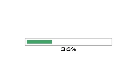 Horizontal Progress Bar Animation with Percentage Display Stock Footage 314828170