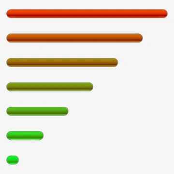 Horizontal progress bars. Completion, loading, phases concepts. Ilustración de archivo