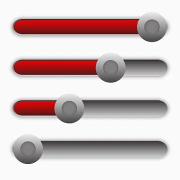 Horizontal progress bars. User interface elements, multimedia concept Stockillustratie