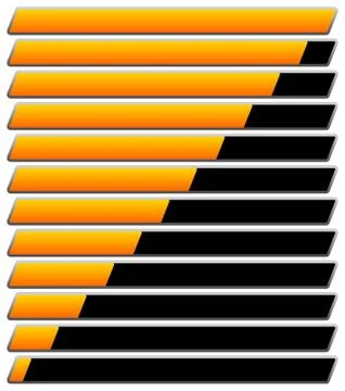 Horizontal progress, loading bar templates. vector illustration. Stock Illustration