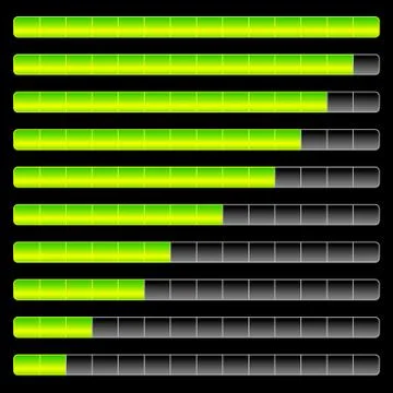 Horizontal progress, loading bar templates. vector illustration. Stock Illustration