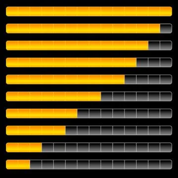 Horizontal progress, loading bar templates. vector illustration. Stock Illustration