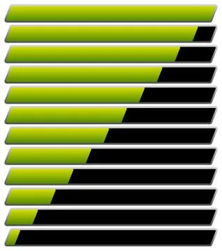 Horizontal progress, loading bar templates. vector illustration. Stock Illustration
