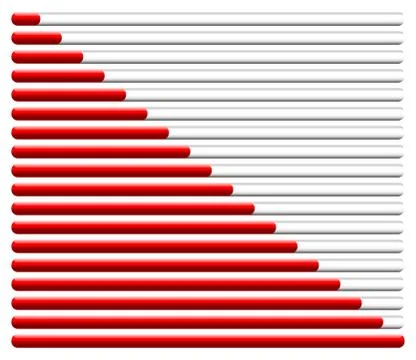 Horizontal progress, loading bars. Steps, phases, progression. イラスト素材