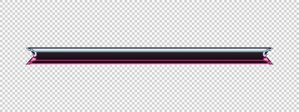Horizontal purple gradient banner with white and pink floral decorative ends Illustrazione stock