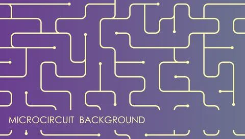 Horizontal purple microcircuit board abstract Stock Illustration