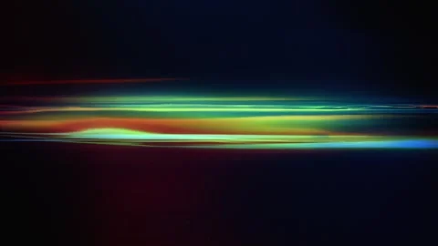 Horizontal Rainbow Light Leak Overlay on Black Seamless Loop 스톡 동영상 328230128