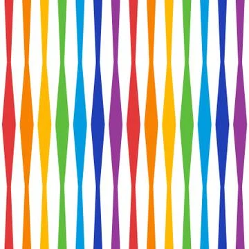 Horizontal rainbow rhombus lines, seamless pattern Illustrazione stock