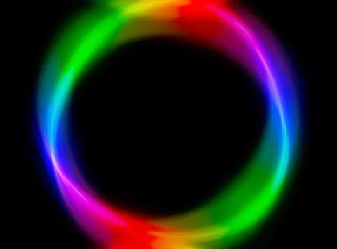 Horizontal rainbow sphere shape illustration Stockillustratie