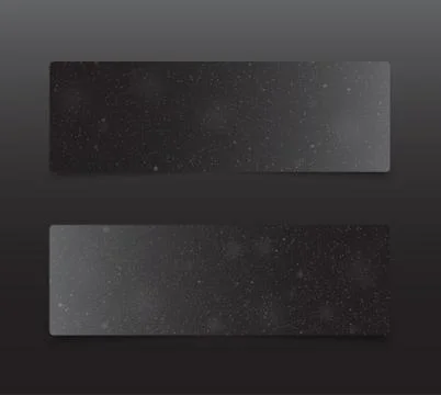 Horizontal Rectangle Black Banners. Snow, Winter. Stock Illustration