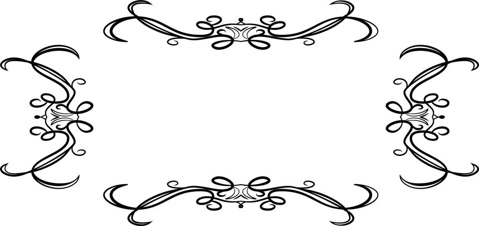 Horizontal rectangular antique pattern frame 스톡 일러스트