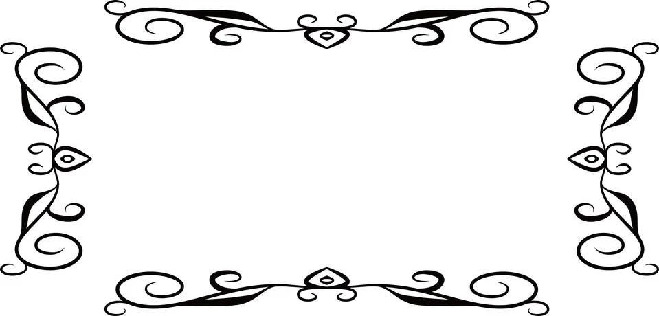 Horizontal rectangular antique pattern frame Stock Illustration