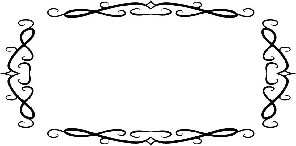 Horizontal rectangular antique pattern frame Illustrazione stock