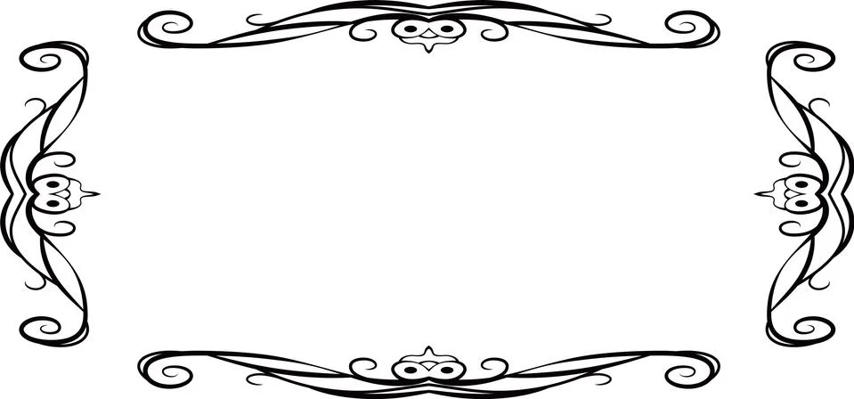 Horizontal rectangular antique pattern frame Stock Illustration