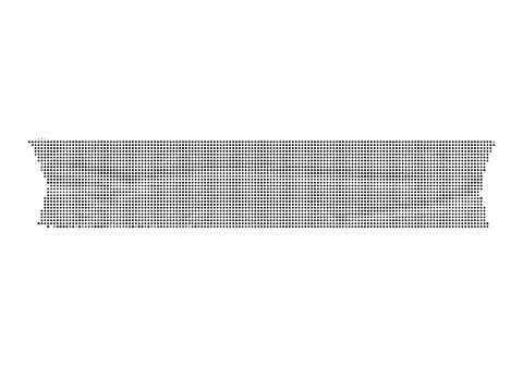 Horizontal rectangular banner shape composed of dense black halftone dots f.. Ilustración de archivo