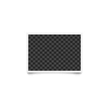 Horizontal rectangular checkered empty template and photo frame in realistic イラスト素材