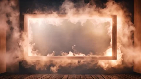 Horizontal rectangular frame effect of slow zoom in around bright flames of.. Stock Footage 273954714