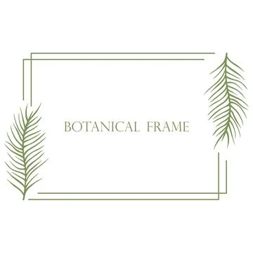 Horizontal rectangular frame with sheets vector illustration. Stock Illustration