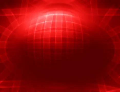 Horizontal red 3d sphere abstract illustration background Stock Illustration