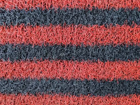 Horizontal Red Black Loop Mat Close-up Photo 스톡 사진