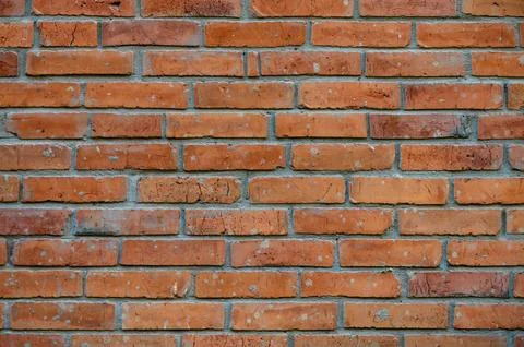 Horizontal Red Brick Wall Textured Background Stock Photos