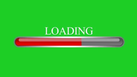 Horizontal red loading bar progress animation on green screen background video Stock Footage 329964850