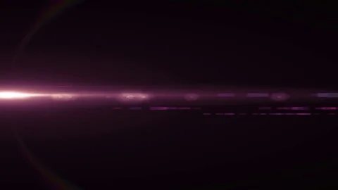 Horizontal red moving lights optical lens flares overlay shiny animation art Stock Footage 85361492