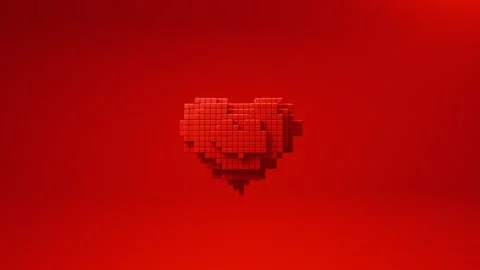 Horizontal red pumping heart over red background loop Stock Footage 293345515