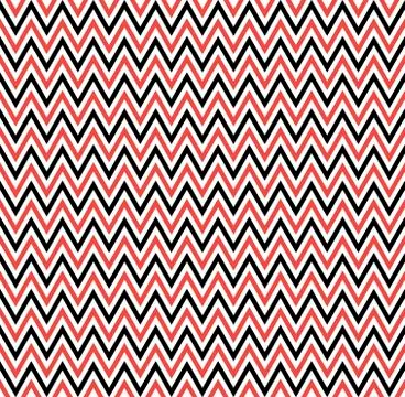 Horizontal red zigzag stripes pattern. Geometric repeating pattern of zigzag. Illustrazione stock