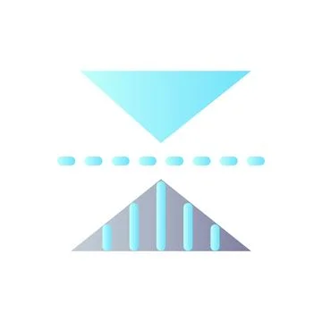 Horizontal reflection flat gradient color ui icon Stock Illustration