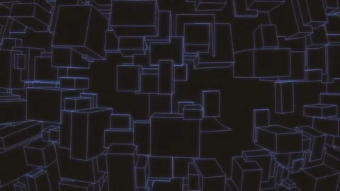 Horizontal retro 3d vectrex scanning a complex background 스톡 동영상 75847343