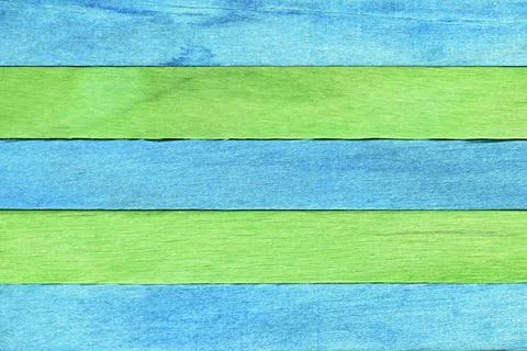 Horizontal retro background of alternating painted wooden boards in green and Stock Photos