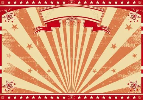 Horizontal retro red sunbeams Stock Illustration