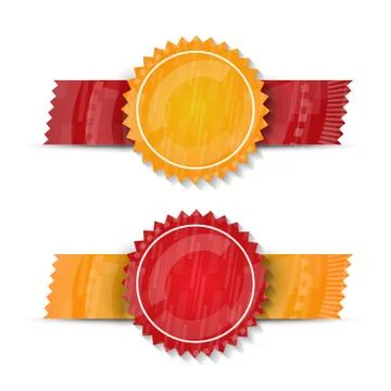 Horizontal ribbon set Stock Illustration