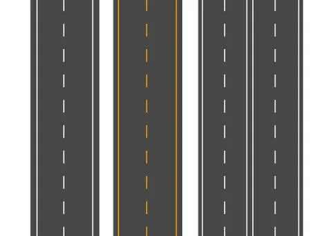Horizontal roads. Street vector road flat. Asphalt road sign Stock Illustration