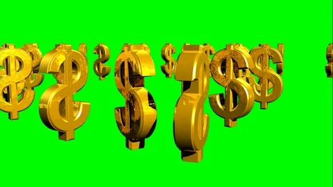 Horizontal rotation of the dollar symbol Stock Footage 113916525