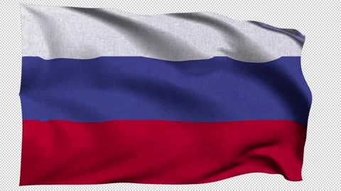 Horizontal Russia Flag Stock Footage 340385591