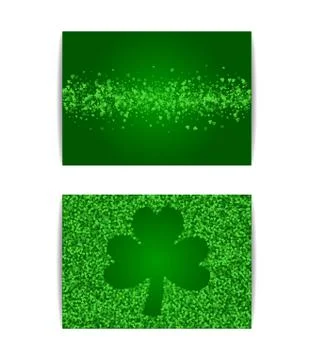 Horizontal Saint Patricks Day banner template Stock Illustration