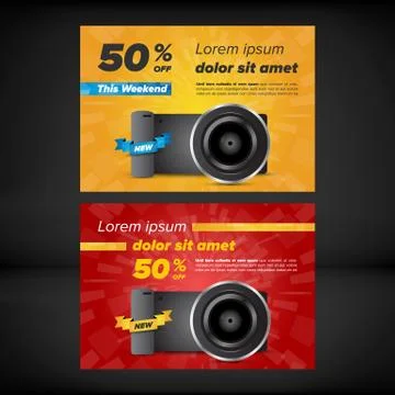Horizontal sale flayers Stock Illustration