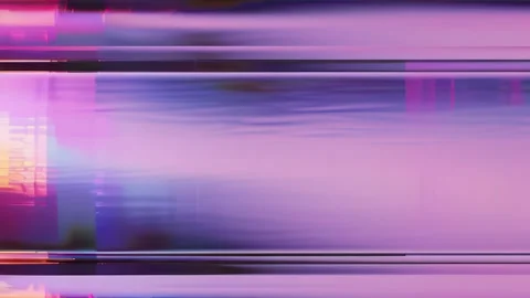 Horizontal Scanline Glitch Background with Pink Purple Light Streaks Vídeos de archivo 328274270
