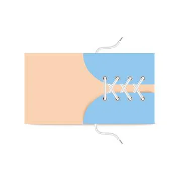 Horizontal scheme of tying shoe laces, vector illustration イラスト素材
