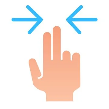 Horizontal scoll flat icon. Two fingers scroll vector illustration isolated on 스톡 일러스트