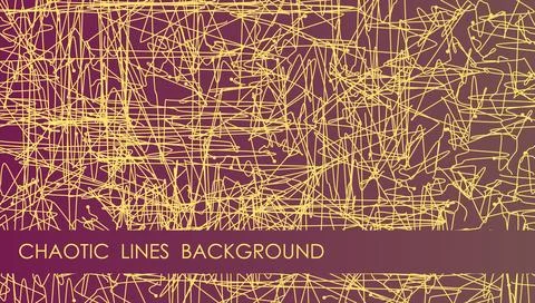 Horizontal scribble chaotic lines abstract Illustrazione stock