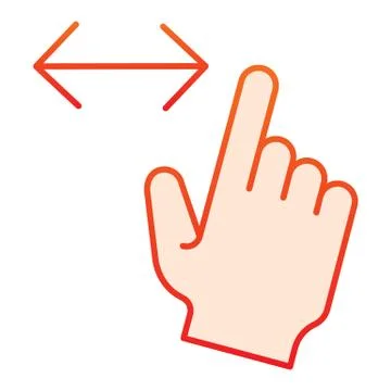 Horizontal scroll flat icon. Resize by width vector illustration isolated on Stock Illustration