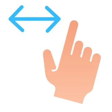 Horizontal scroll flat icon. Resize by width vector illustration isolated on Illustrazione stock