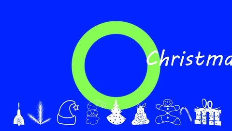 Horizontal Scroll Seamless Loop Of Christmas Is Coming Against Intersexual Fl Stock-Footage 99037485