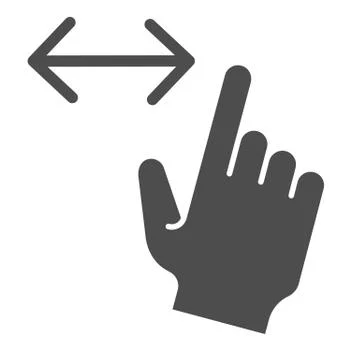 Horizontal scroll solid icon. Resize by width vector illustration isolated on Stock Illustration