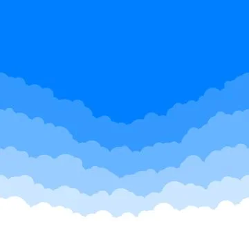 Horizontal seamless clouds. Skyline repeat texture. Sky background. Paper clo Illustration