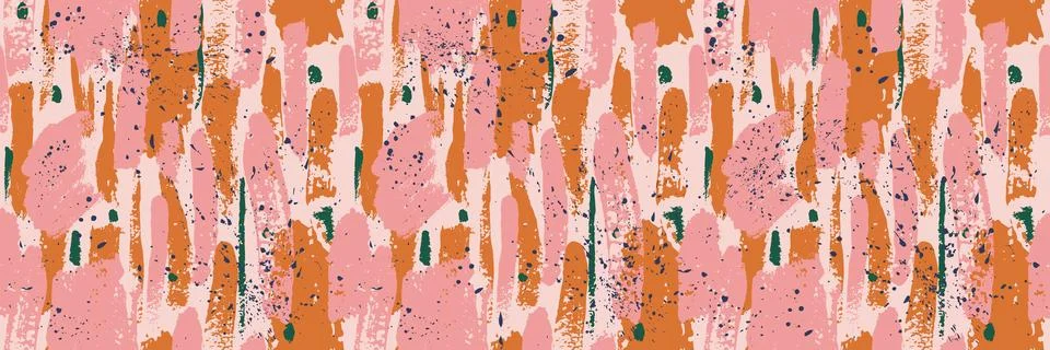 Horizontal seamless pattern with bright vintage watercolor stripes. hand pa.. 스톡 일러스트