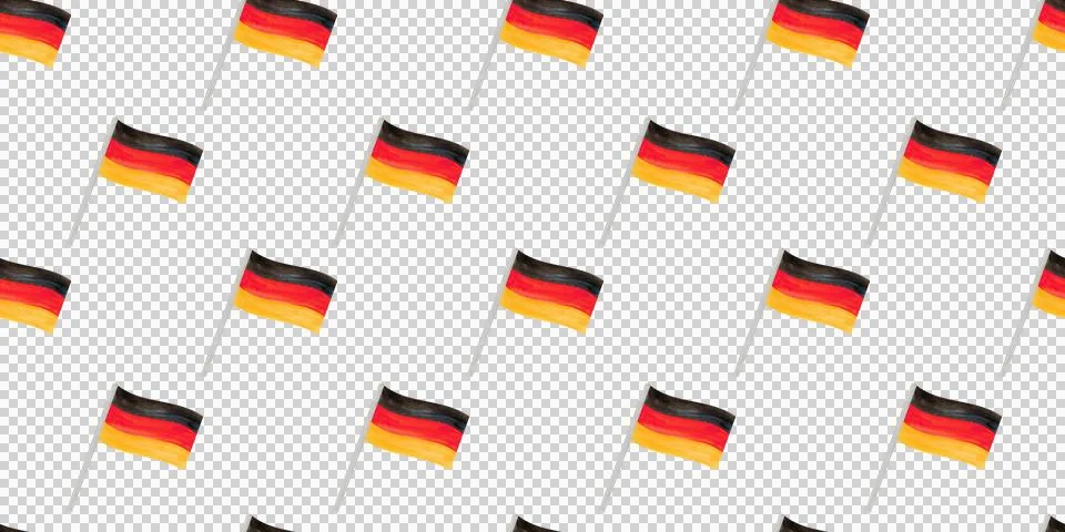 Horizontal seamless pattern with festive elements of German symbols. Stock Illustration